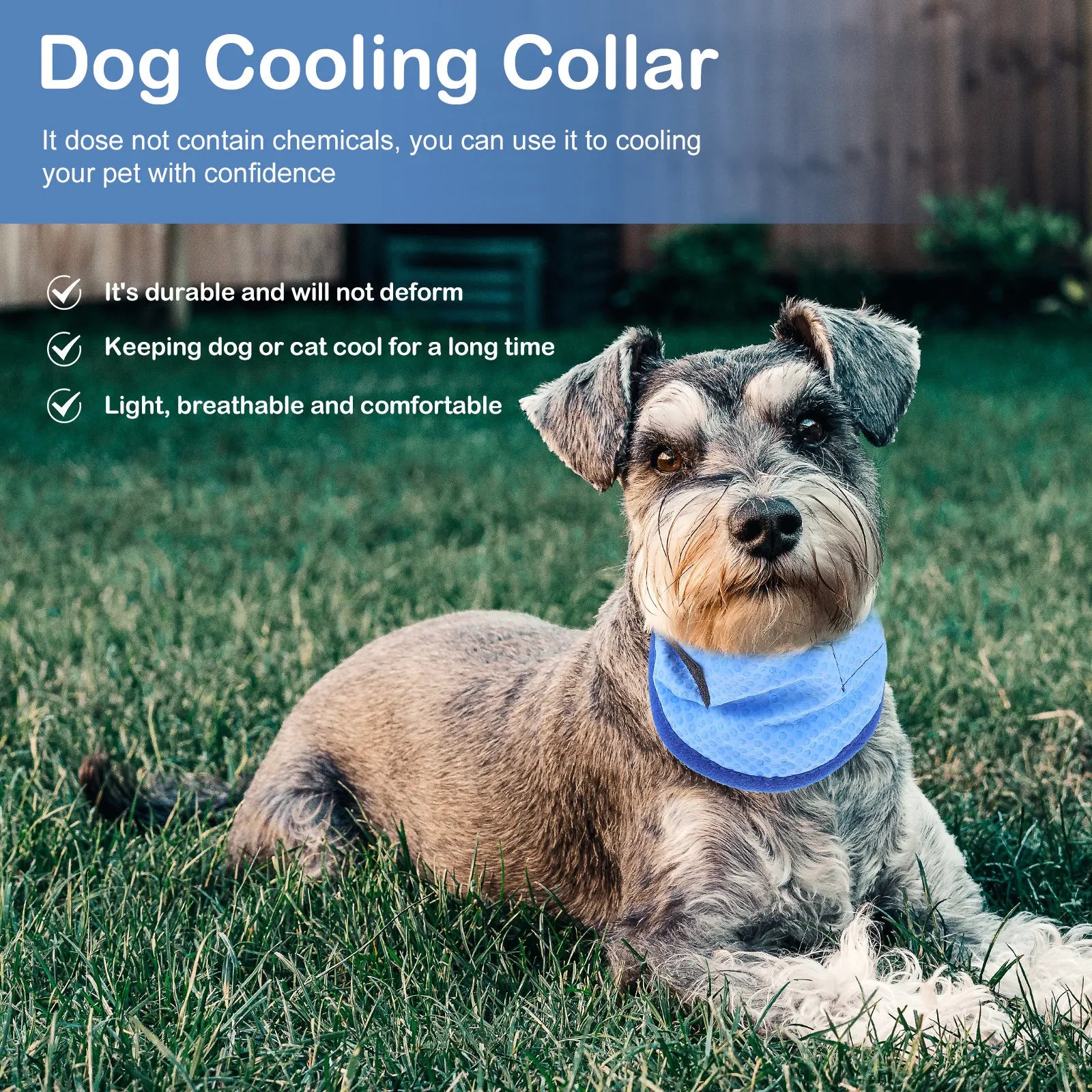 Pet Cooling Scarf Ice Collar Advanced Cold Technology Dog Bandana