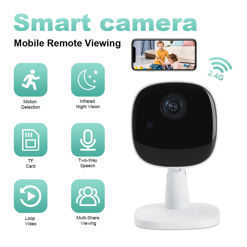 HD Wireless WiFi Network Camera Indoor Home High-definition Camera Outdoor Sports Camera Security Monitoring Equipment Zpaxo