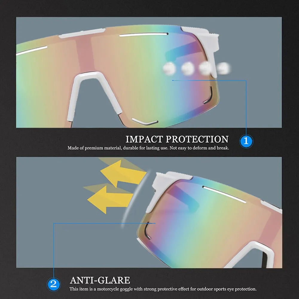 Polarized Cycling Sunglasses UV Protection Windproof Glasses For Men Women Polarized Lens Road Riding Bike Sport Glasses Eyewear Zpaxo