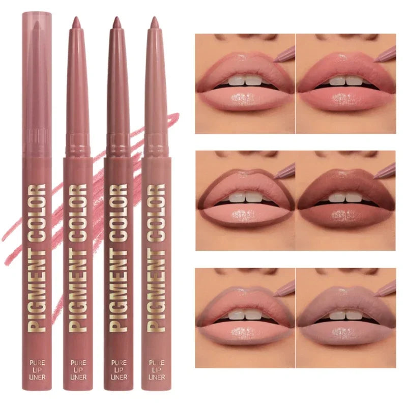 12 color lip enriching lipliner lip moisturizing three-dimensional fitting light thin silky and clear lip liner Zpaxo