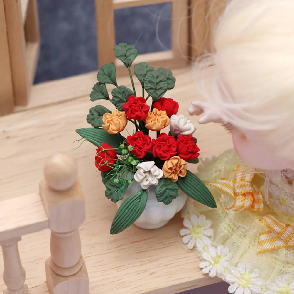 Mini Flower Pot Synthetic Resin Simulation Lifelike Desktop Decor