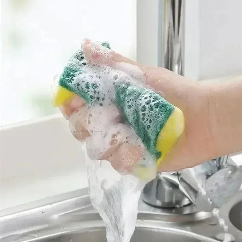 Dish Washing Sponge Dust Cleaning Sponge Scrubber for Kitchen Magic Cleaning Majoc Eraser Sponge Kitchen Scourer Supplies Zpaxo