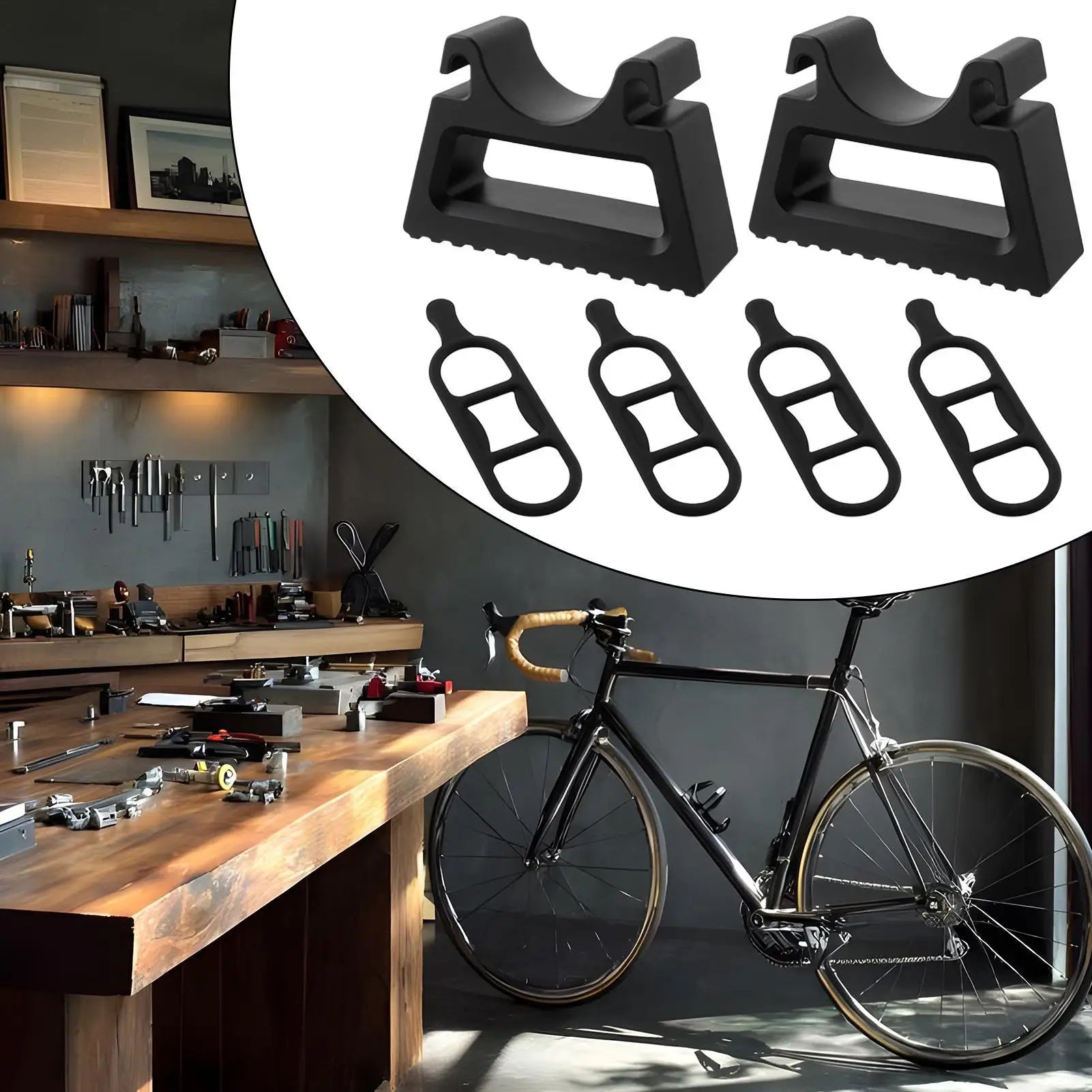 Bike Repair Stand for Handlebars Quick Release Bike Handlebar Bracket Compact Bracket for Maintenance Apartment Indoor Home Shed Zpaxo
