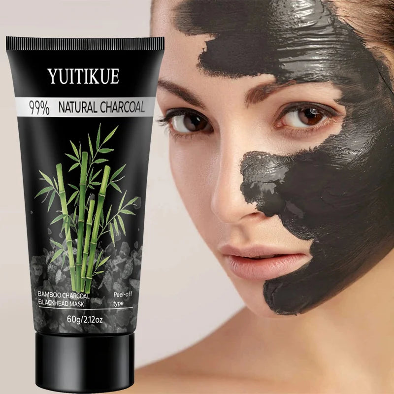 YUITIKUE Bamboo Charcoal Peel-Off Mask – Blackhead Remover Peel-Off Face Mask Zpaxo