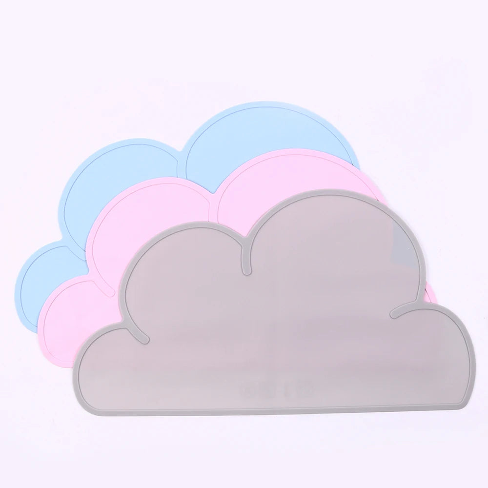 Silicone Pet Food Mat Cloud Shape Dog Cat Bowl Mat Anti-Slip Waterproof Pet Feeding Mat Placemat Zpaxo