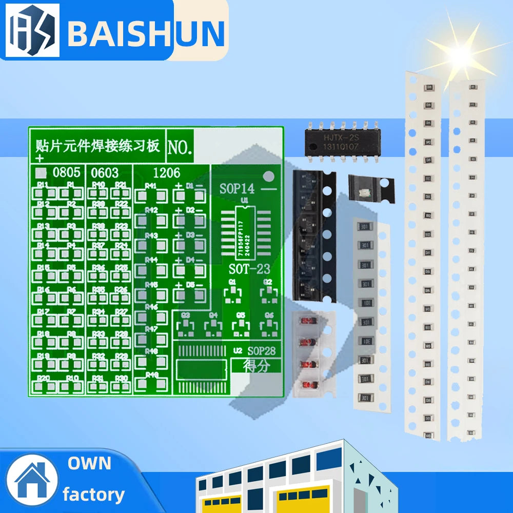 Lectronic SMT SMD Component Welding Practice Board Soldering DIY Zpaxo