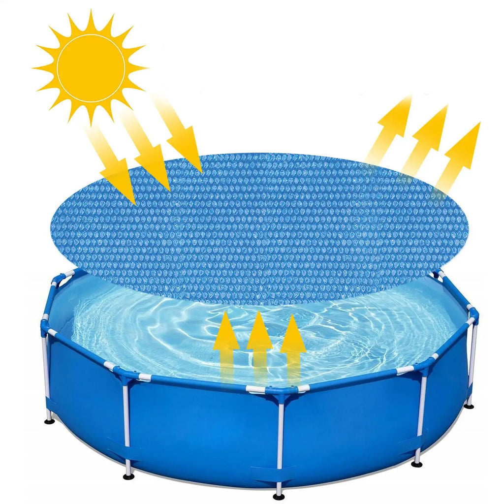 Solar Pool Cover Cuttable Round Bubble Wrap Swimming Heat Insulation