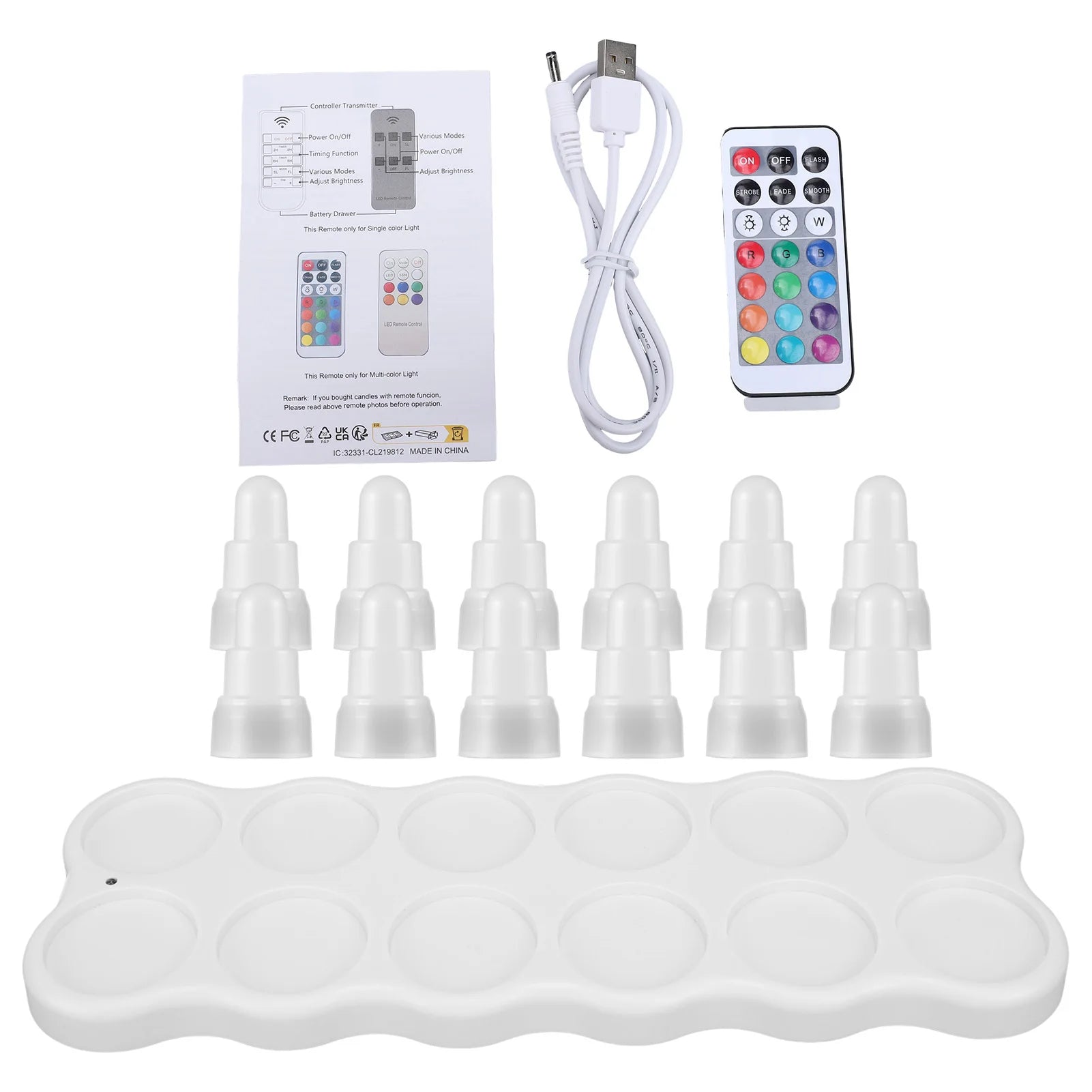 Flameless LED Candles with Remote Control USB Rechargeable Smart Timer Flickering Tealights for Wedding Dinner Table Festival Zpaxo