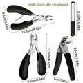 Nail scissors and ingrown toenail pliers combo set - Eagle-tipped pliers for thick big toenails, specialized manicure tool Zpaxo ZJQ 4 pcs
