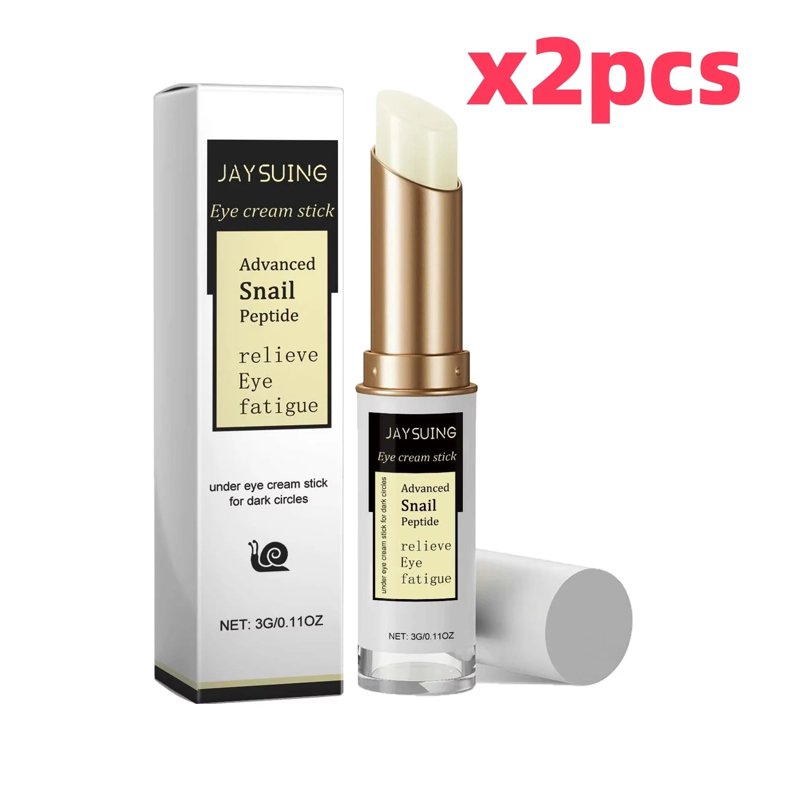 Snail Eye Cream Stick – Dark Circles, Puffiness & Wrinkles Eye Cream Stick Zpaxo 3g boxedx2pcs 3g