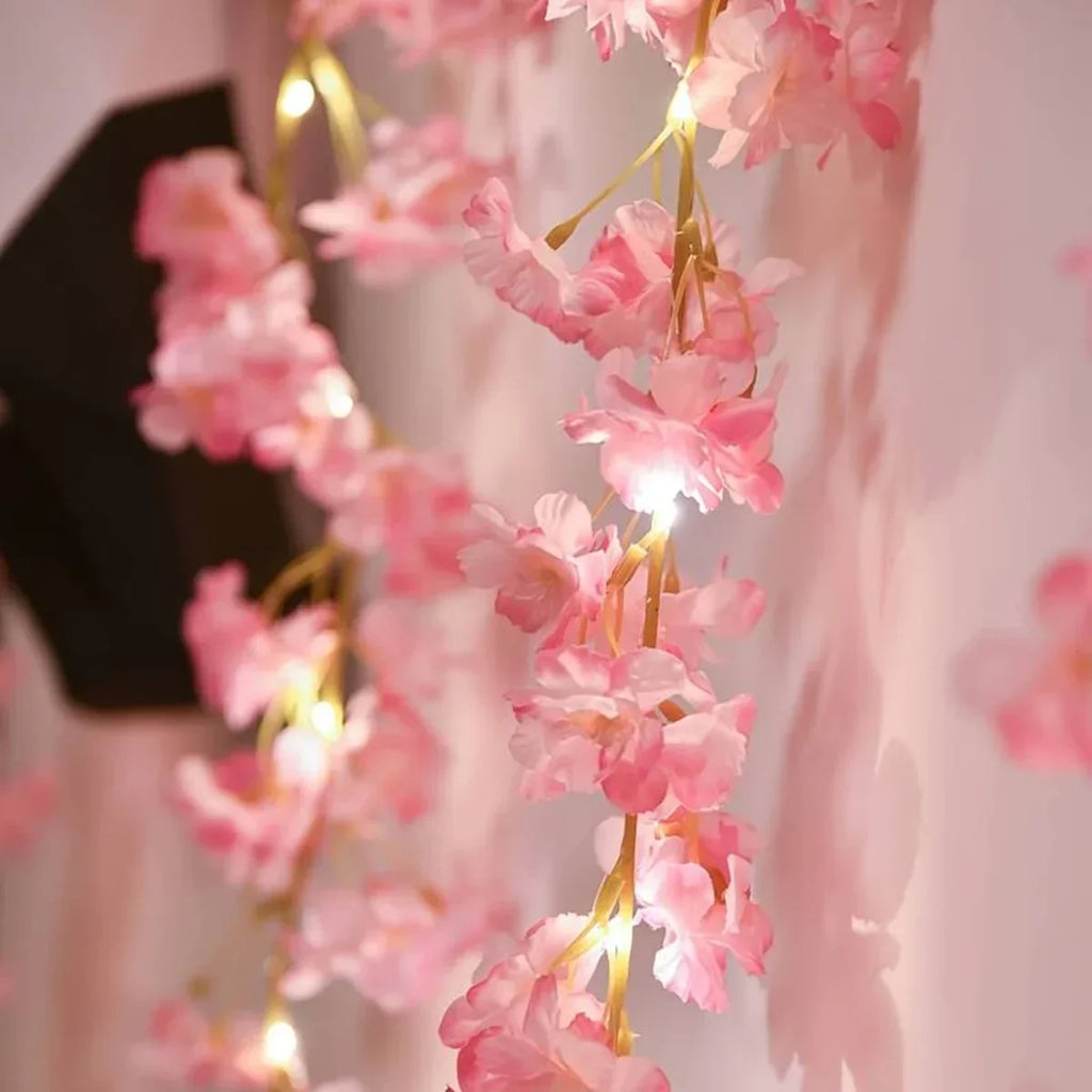 Fairy Lights 2M 20LEDs Cherry Blossom Artificial Flower Garland Zpaxo