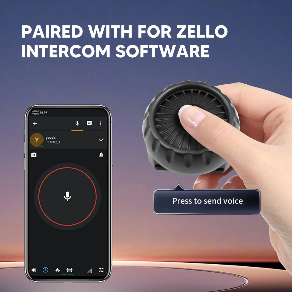 Wireless PTT Button Bluetooth 5 0 IP67 Waterproof Switch Zello IOS