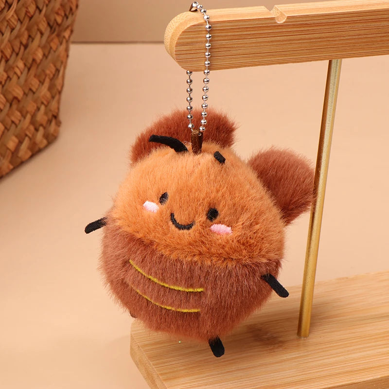 ▶1Pcs Stuffed Animal Car Key Holder Cute Cockroach Plush Keychain Backpack Pendant Stuffed Doll Decoration For Students Zpaxo Style04-8cm