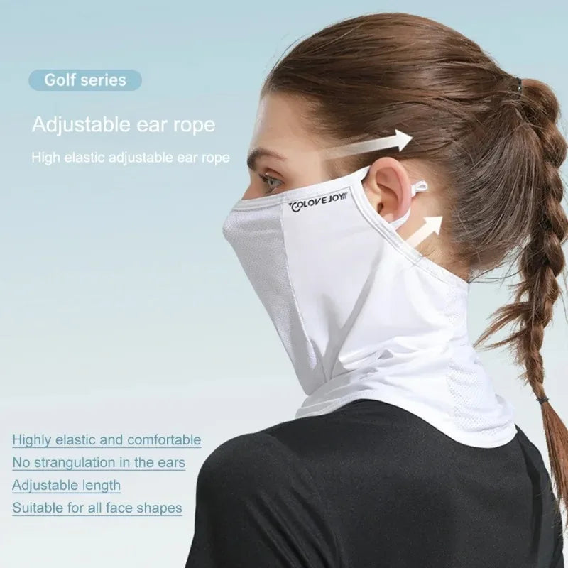 Ice Silk UV Balaclava Face Mask – UPF 50+ Neck Gaiter Scarf