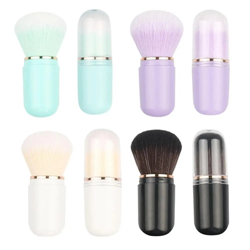 Retractable Kabuki Brush Capsule-shape Cute Travel Makeup Zpaxo