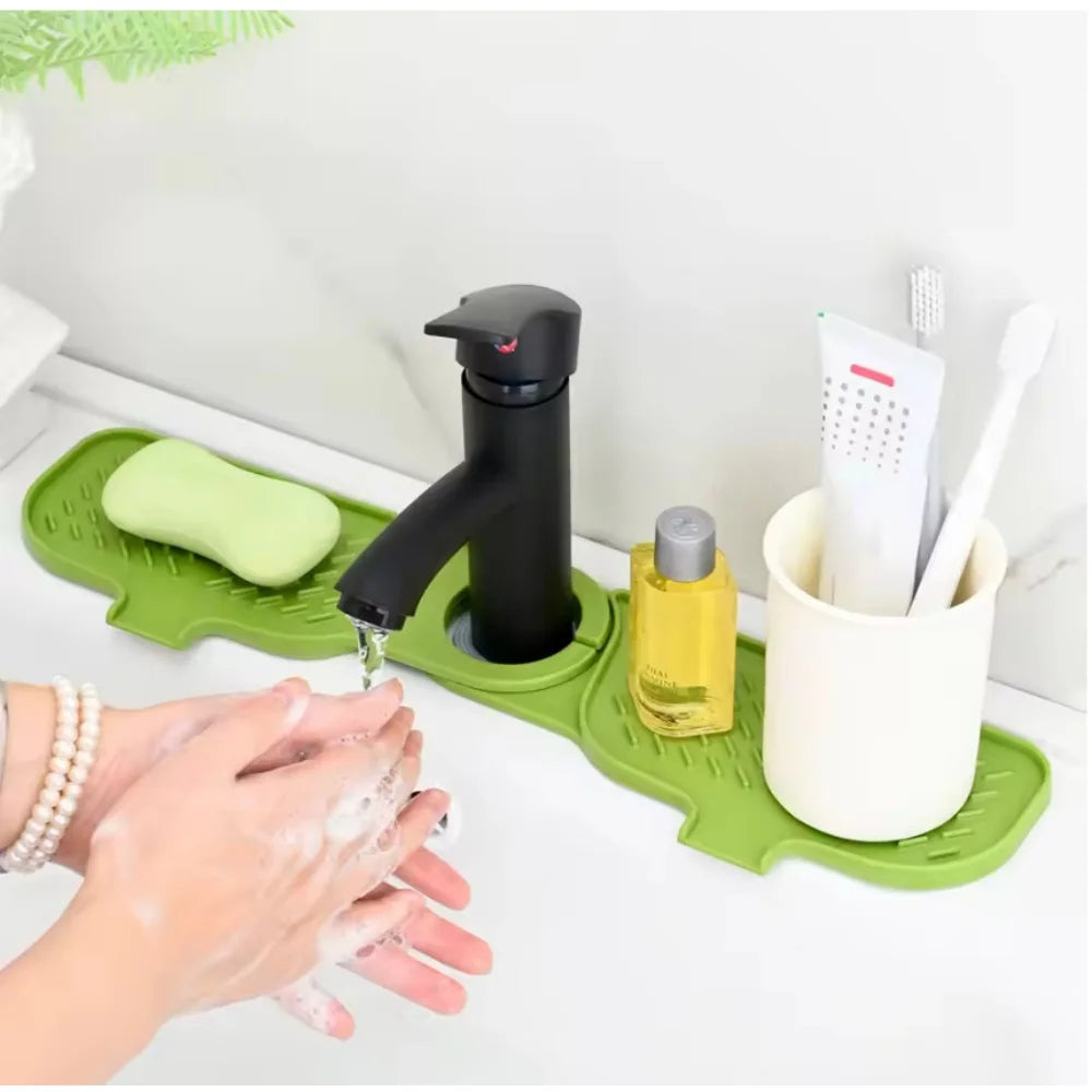 Convenient Silicone Countertop Protector Faucet Absorbent Pad Drip Zpaxo