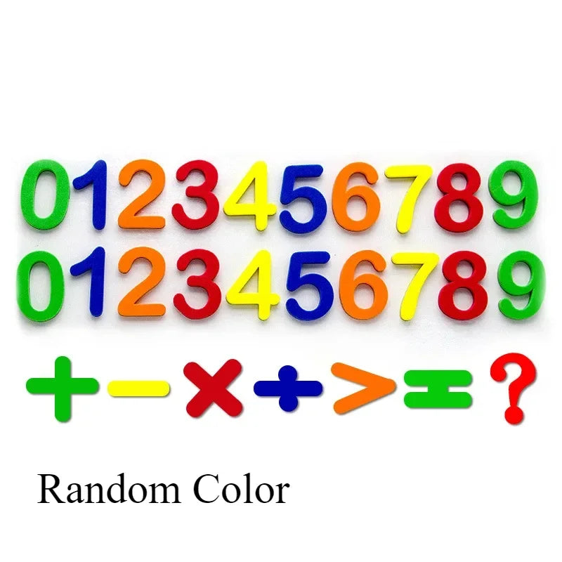 Magnetic Letters Numbers Alphabet ABC 123 Fridge Magnets Plastic Educational Preschool Learning Toy Set Uppercase Lowercase Math Zpaxo Random Color-3
