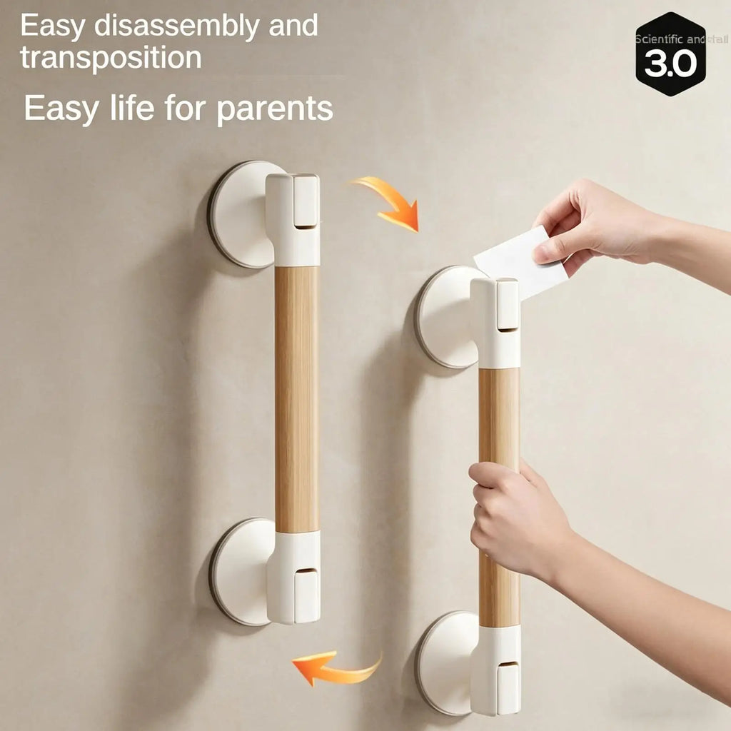Grab Bars Shower Suction Bathing Assistance Handle No Drill Pregnant