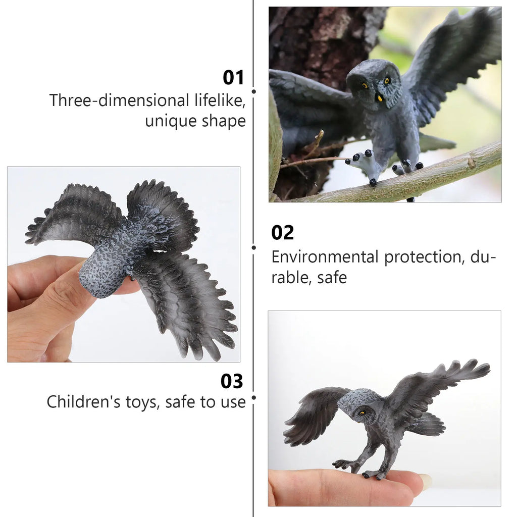 Realistic Simulation Owl Shaped Solid Plastic Home Decoration