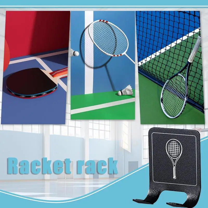 Tennis Racket Holder Universals Wall Mounted Rack Stainless Steel