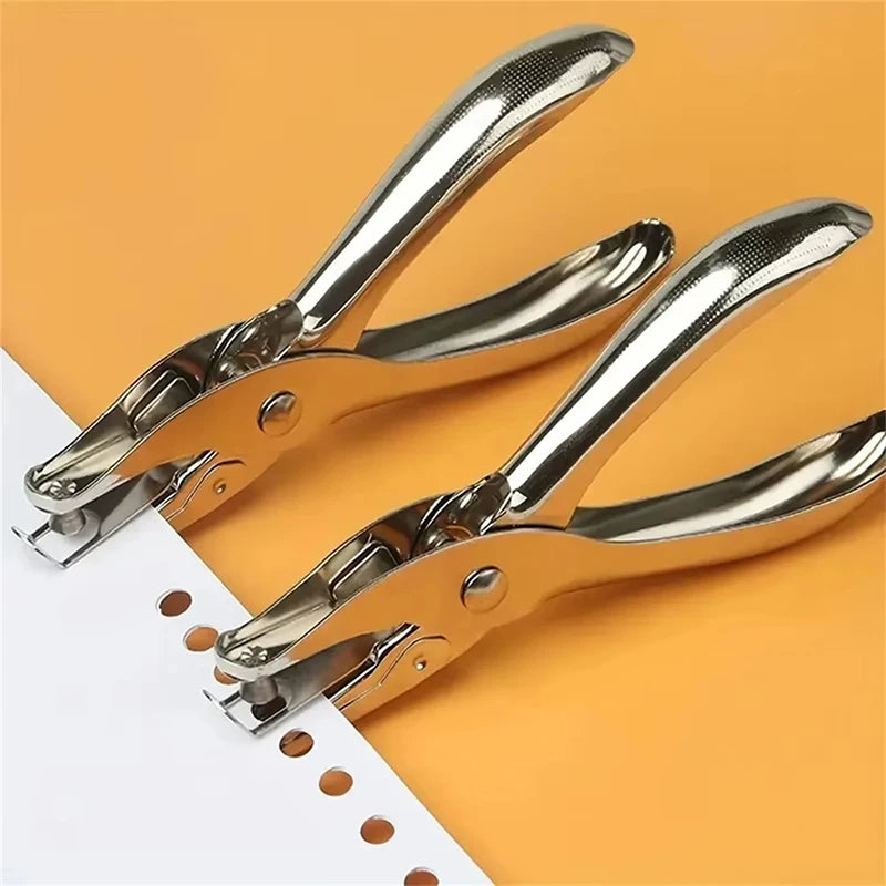 Hand Held Metal Stationery Round Hole Diameter Punch Pliers Paper Box