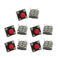 652F 10Pieces Mouse Mute Microswitch 6x6x4 Rectangle Microswitches Zpaxo Red CN