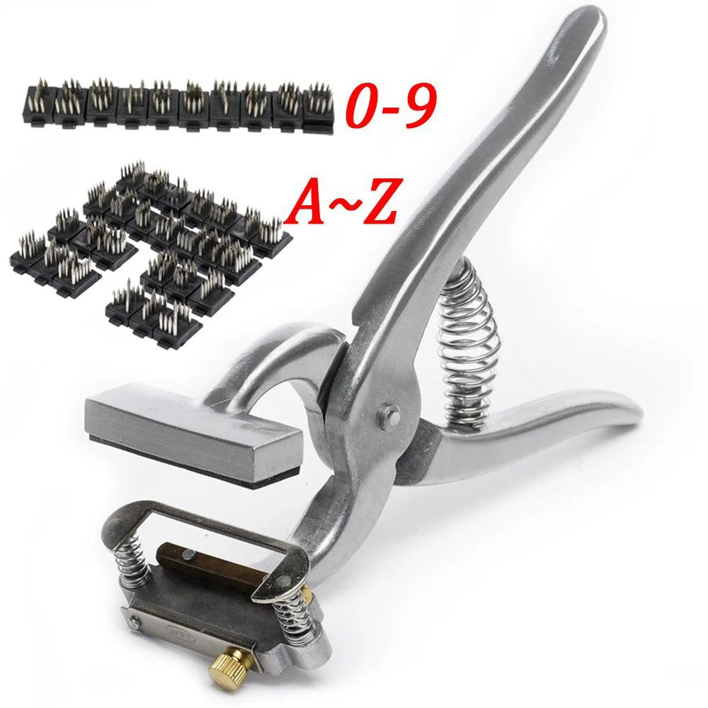 Sheep Pig Pet Dog Ear Tattoo Plier Clamp Punch Aluminium Alloy