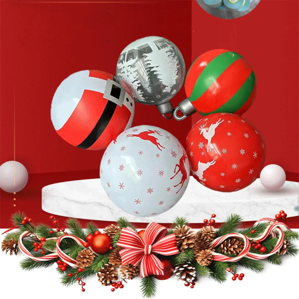55cm Giant Inflatable Christmas Ball – PVC Xmas Ornament Decor