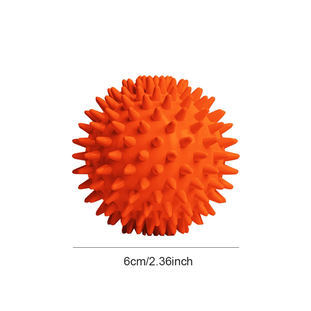 Foot Massage Ball With Spikes Pilates Yoga Sports Fitness Muscle Relaxation Massage Ball Plantar Fasciitis Therapy Ball for Hand Zpaxo Orange