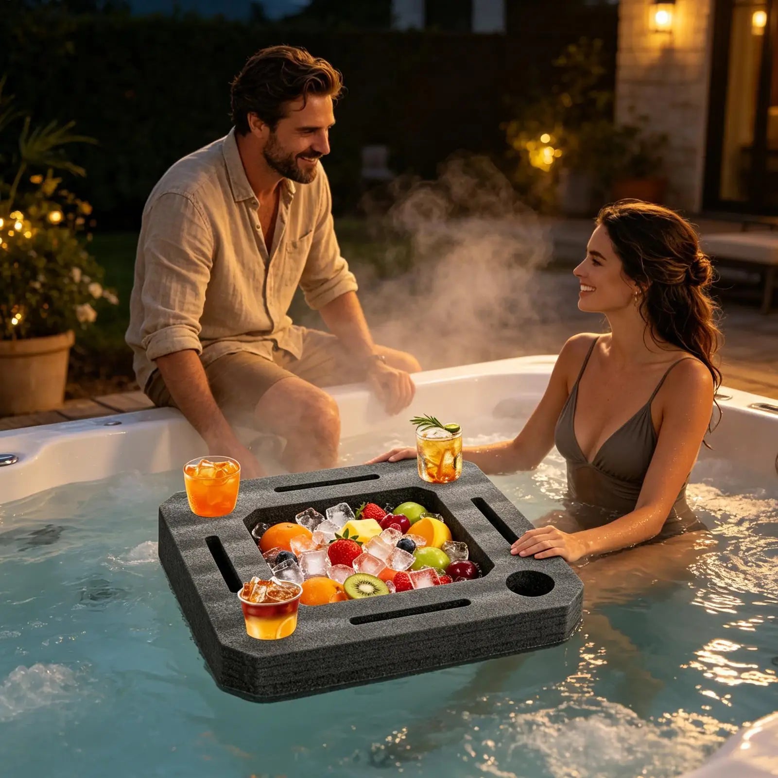 Creative Multi-function Floating Drink Rack Multi-hole Stable