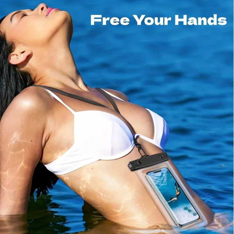 Waterproof Phone Pouch Easy Lock Heavy Duty Dry Bag 4-7 Smartphones