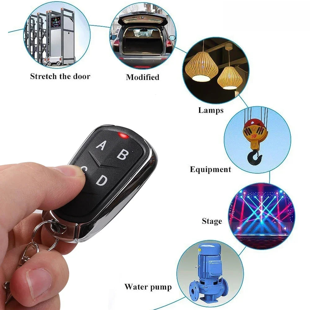 Universal 4 Buttons Garage Door Opener 433MHZ Remote Control 433 Zpaxo