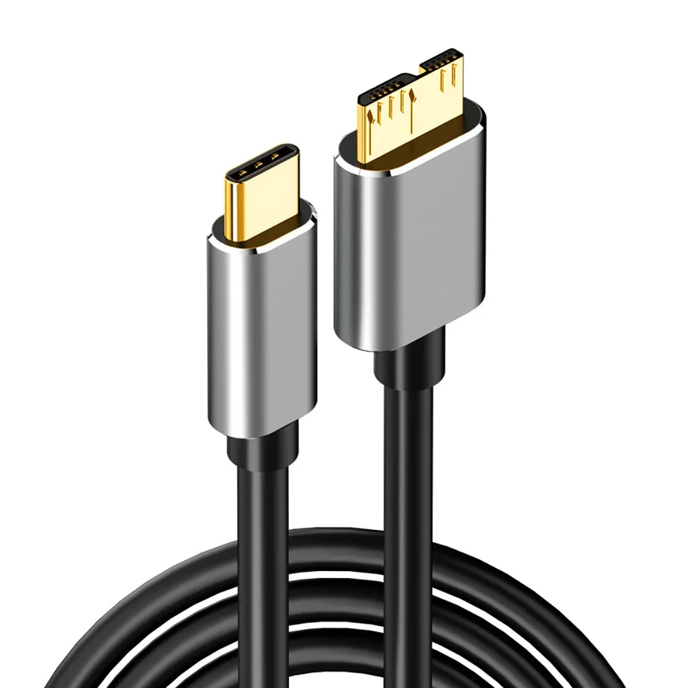 External Hard Drive Cable USB 3.0 Type C To Micro B Male Adapter For Toshiba Seagate WD Lenovo PC Laptop HDD Disk Data Sync Cord Zpaxo 1pcs 1m