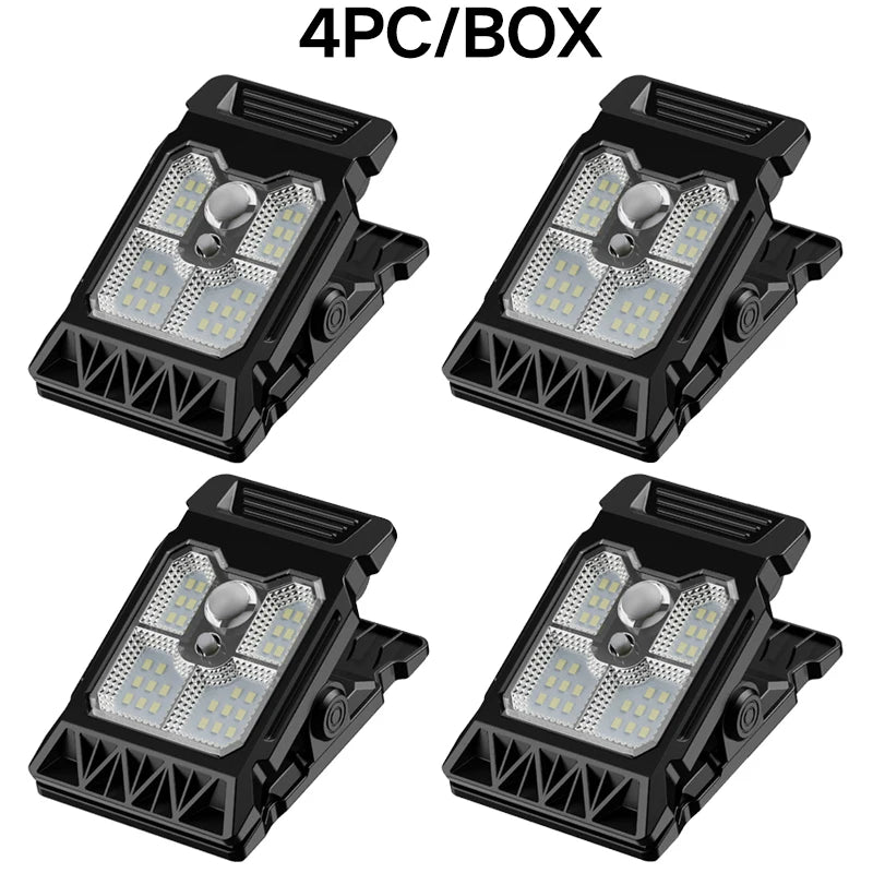 Solar Powered Courtyard Lamp Household Garden Lighting Human Body Zpaxo black 4PCS-