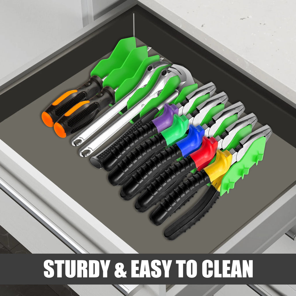 2 Plier Organizer Rack 10-Slot Tool Non-slip Rubber Base Drawer