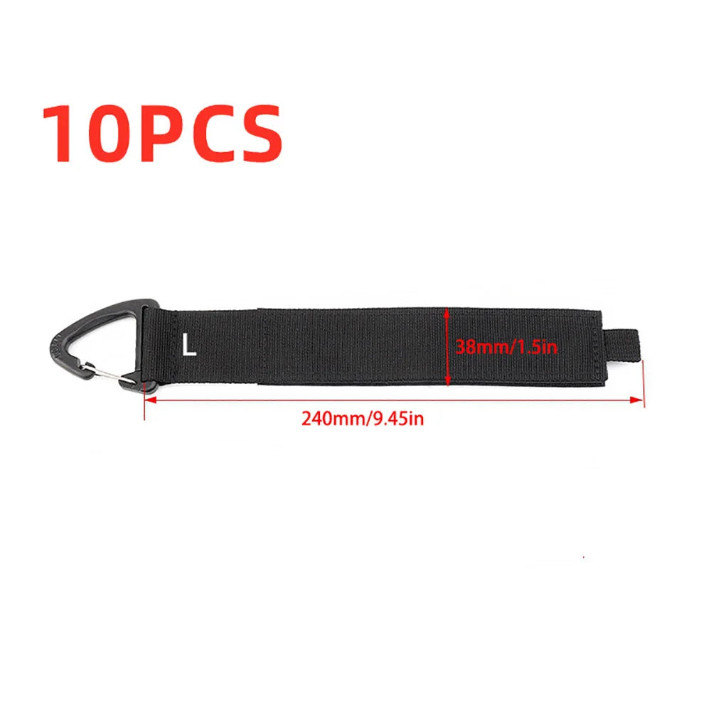 Nylon Cord Organizer with Triangle Buckle | Cable Strap 1/5/10Pcs Cable Cord Organizer Zpaxo L 10pcs