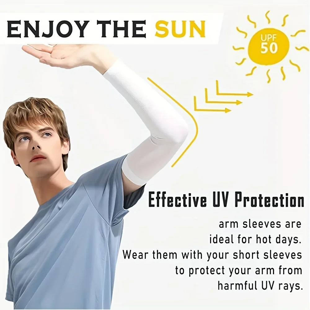 Breathable Sun Protection Sleeves Cooling UV Driving Golfing Fishing