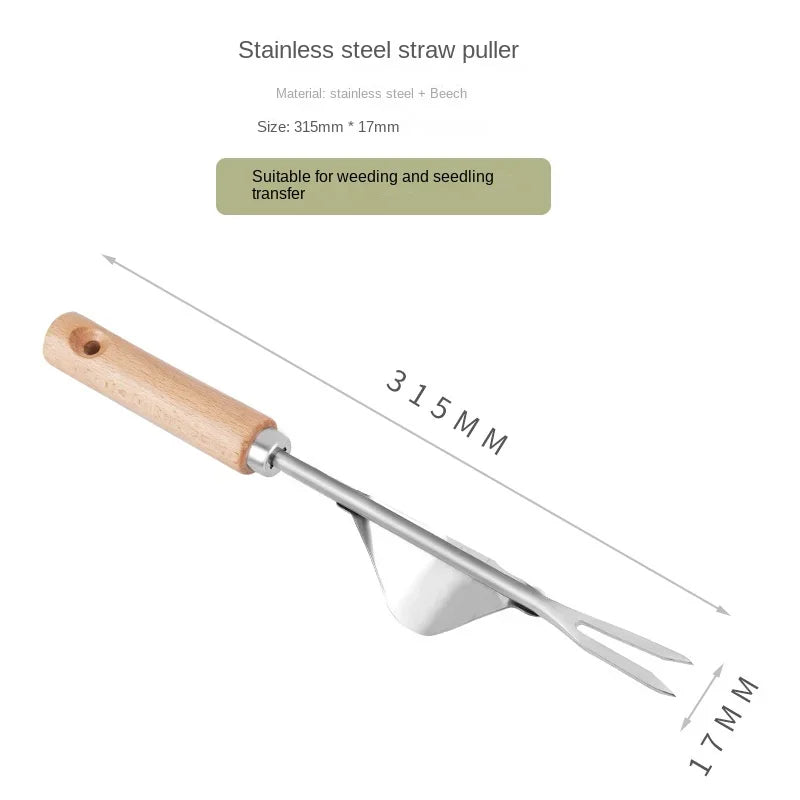 5-Piece Stainless Steel Garden Tool Set – Shovel & Rake Kit