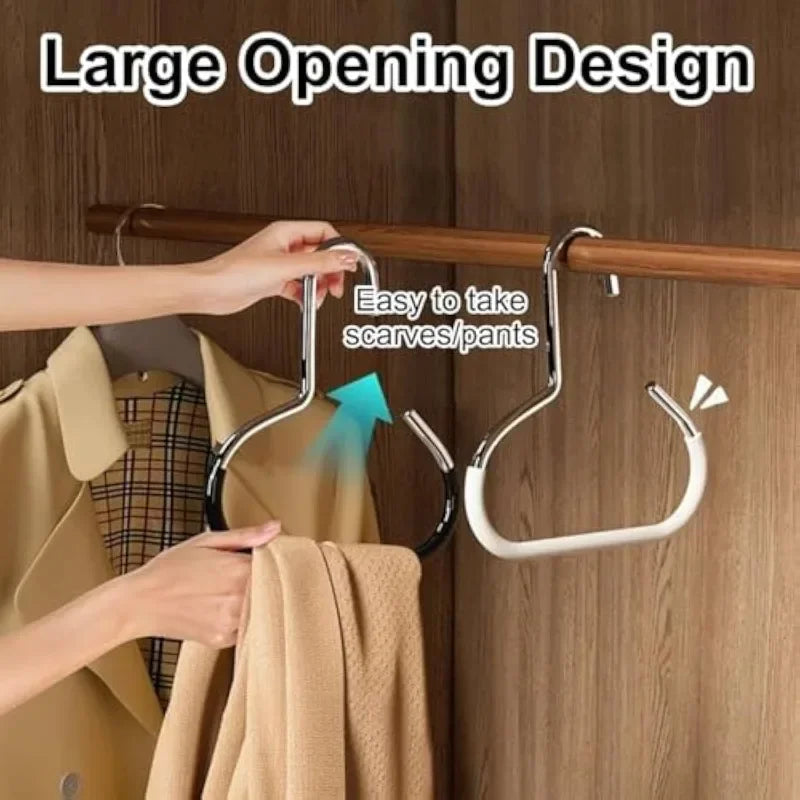Tie Hanger Multifunction Hooks Circle Ring Hat Hanger Non-marking Non-slip Hat Storage Hook Scarf Towel Tie Hanging Rack Zpaxo