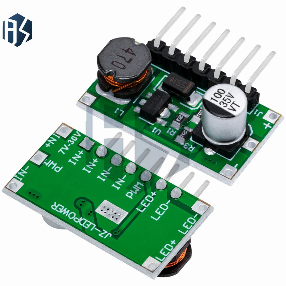 3W LED Lamp Driver DC-DC Step-down Buck Converter 7-30V 1 2-28V OUT Zpaxo