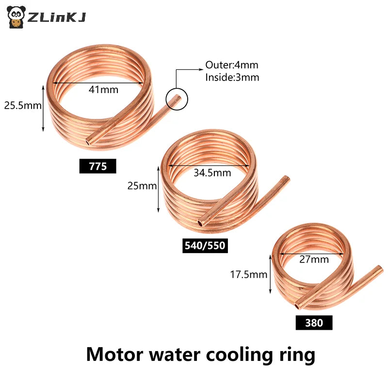 ▶1Pc 380 540/550 775 Brush Motor Water Cooling Jacket Water Cooling Ring For DIY Brush Motor RC Boat Zpaxo