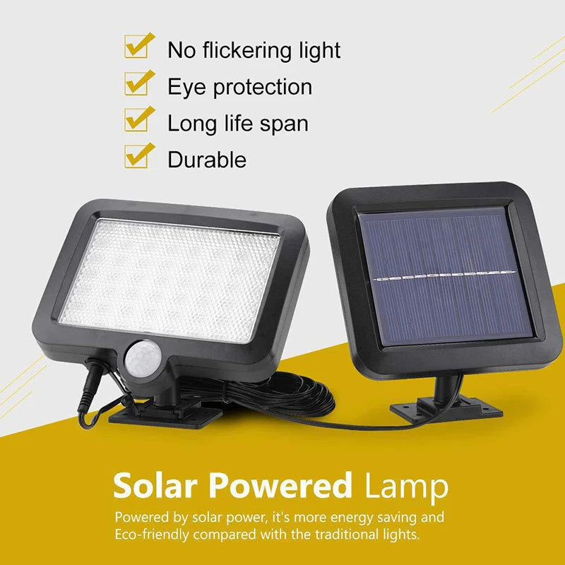 56 LED Solar Outdoor Floodlight – Motion Sensor & IP65