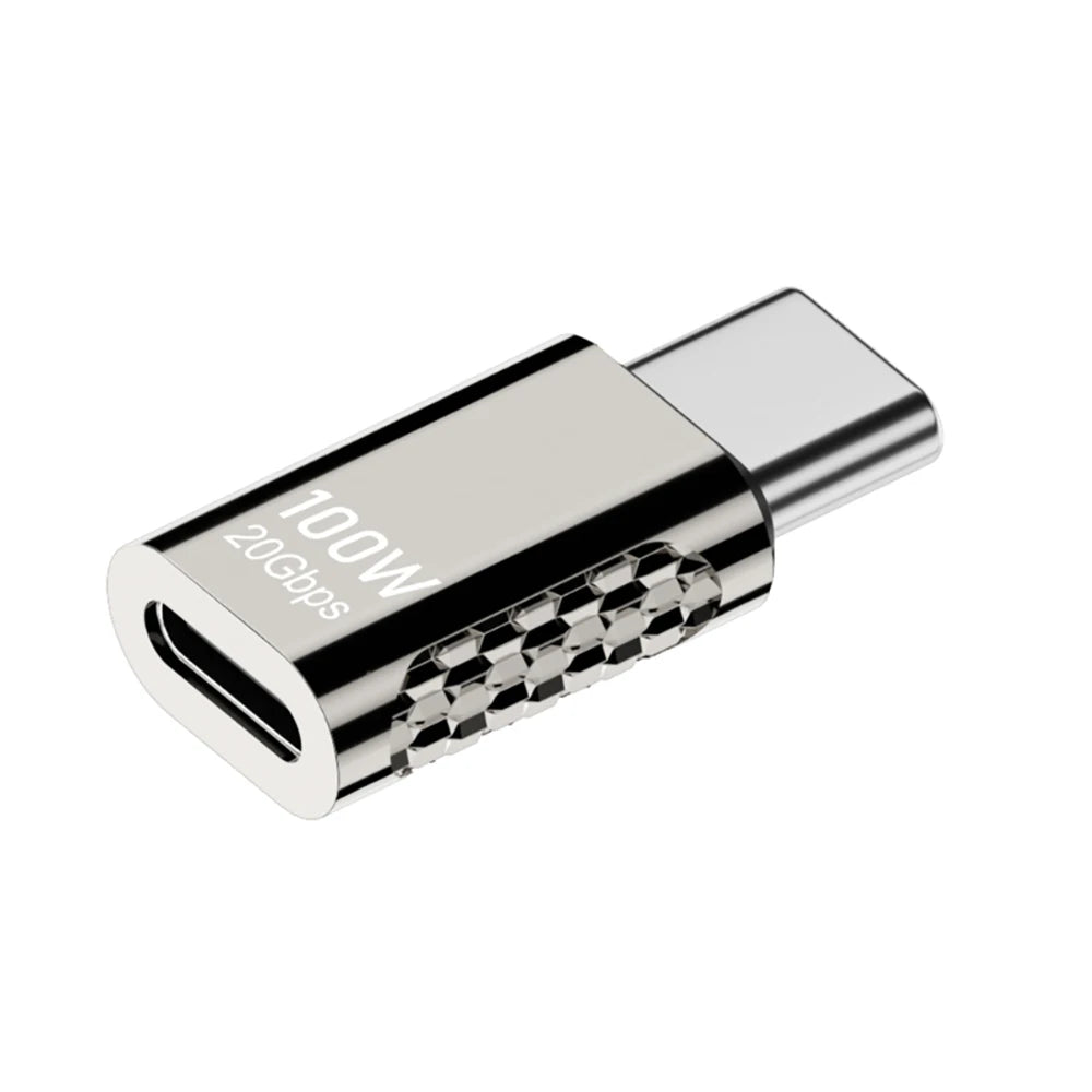 100W 20Gbps USB-C 90° Right Angle Adapter | Charging & Data USB-C Adapter Zpaxo C