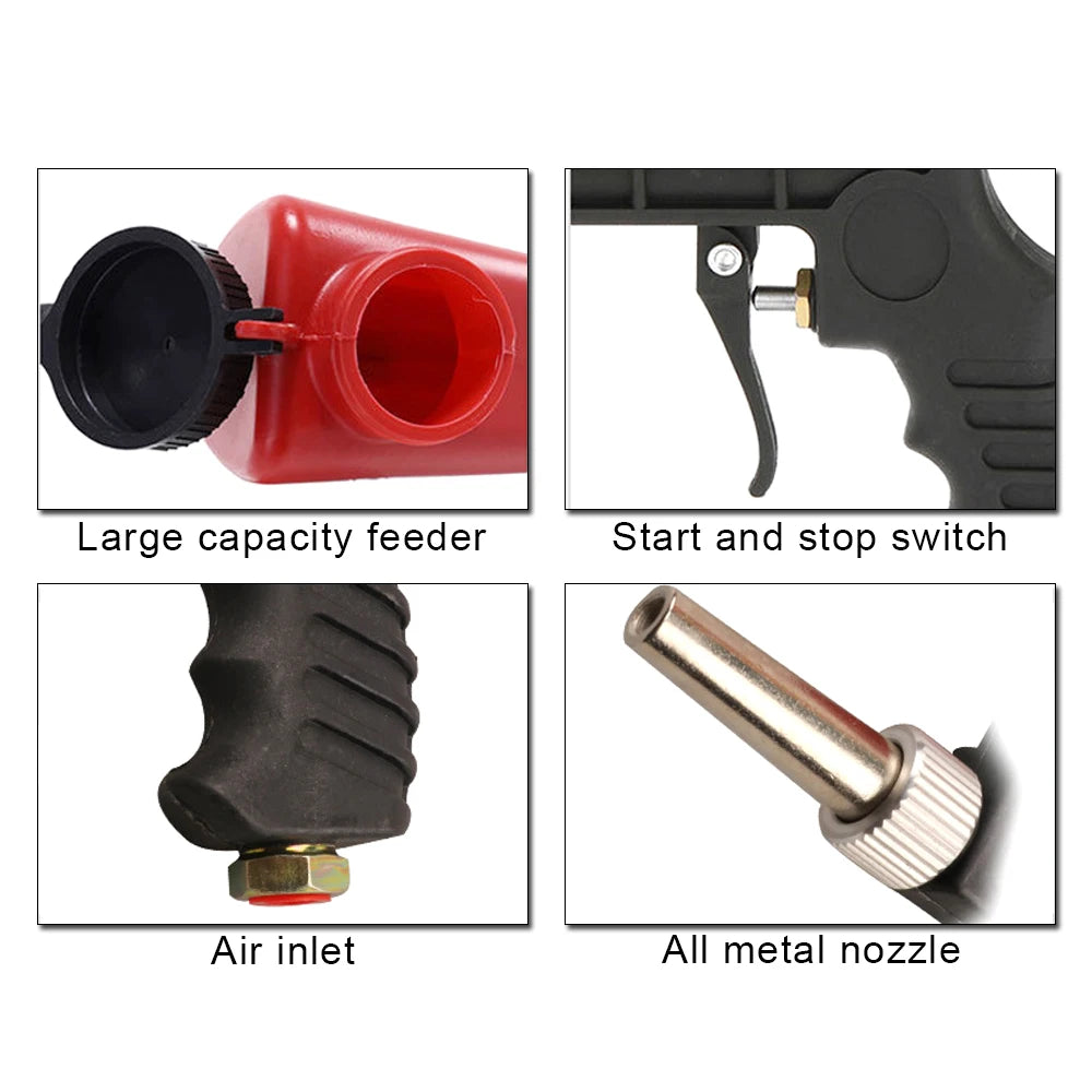 Handheld Pneumatic Blasting Gun Small Sand Machine Adjustable