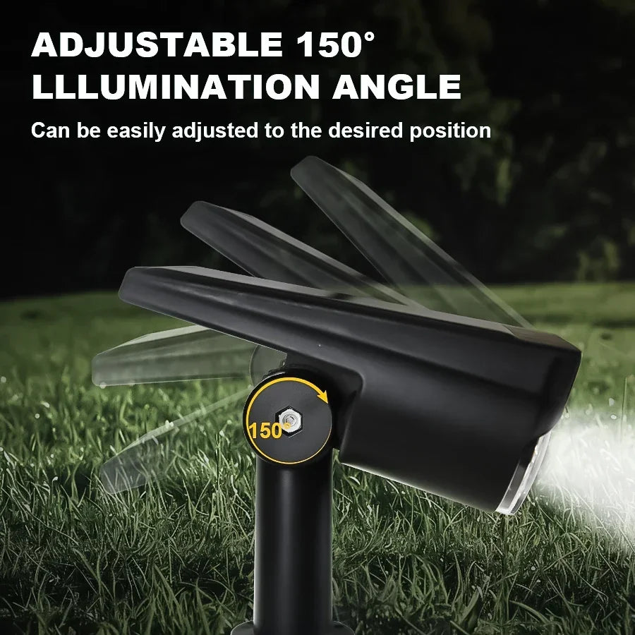 2-LED Solar Spotlight – IP54 Waterproof Outdoor Garden Lamp Solar Garden Spotlight Zpaxo