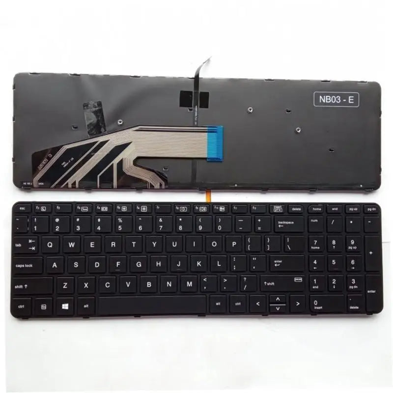 652F US Keyboard HP PROBOOK 450 G3 455 650 BACKLIT Optional Frame Zpaxo
