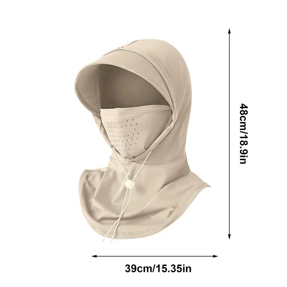 UPF 50 UV Protection Neck Scarf Hat – Cycling & Outdoor UV Sun Hat Cover Zpaxo Khaki