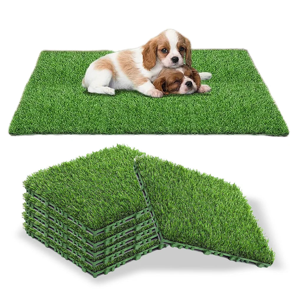 10 Pcs 12 Inchx12 Inch Square Artificial Grass Mat Green Interlocking Grass Flooring Tiles Turf Mat Grass Rug for Indoor Outdoor Zpaxo