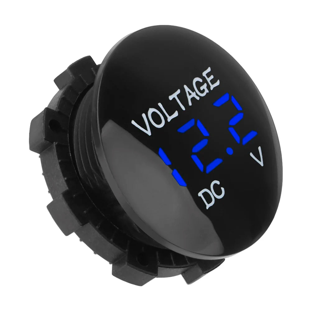 Voltage Meter Tester DC 12V-24V Car Auto Motorcycle Boat Mini Digital Zpaxo Blue
