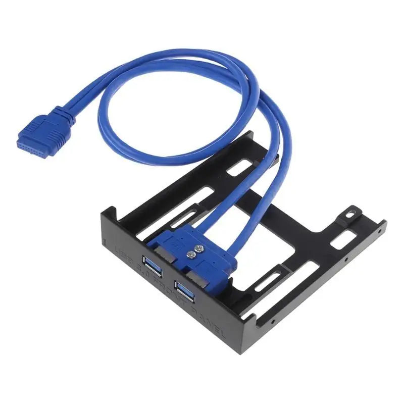 652F 20 Pin 3.5" Floppy Bay Front Panel 2 Ports USB Expansion Adapter Connector Zpaxo